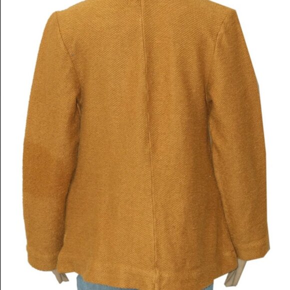 Maeve Knit Blazer Jacket Anthropologie Long Sleeve Button Coat Mustard - Picture 6 of 6